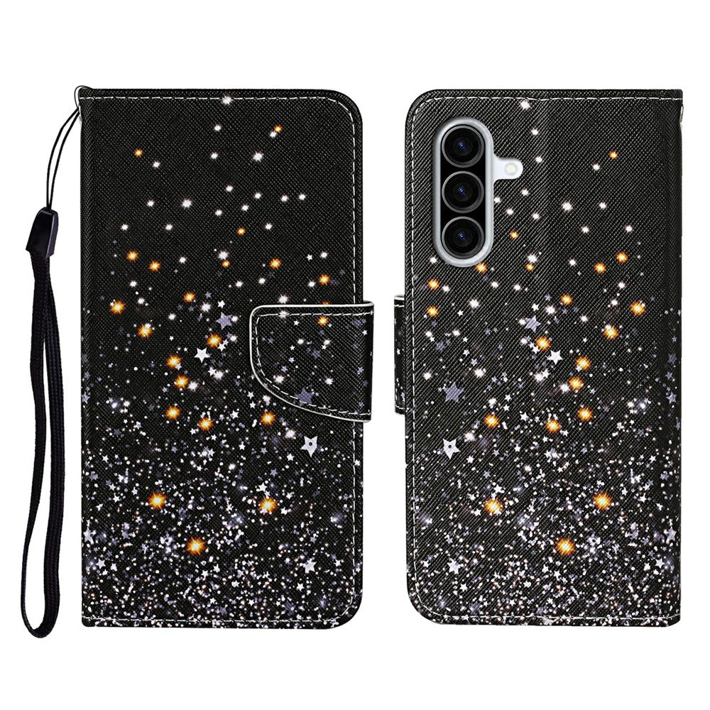 Galaxy A36 5G Wallet-Hülle – Musterdruck, mit Ständer & Riemen