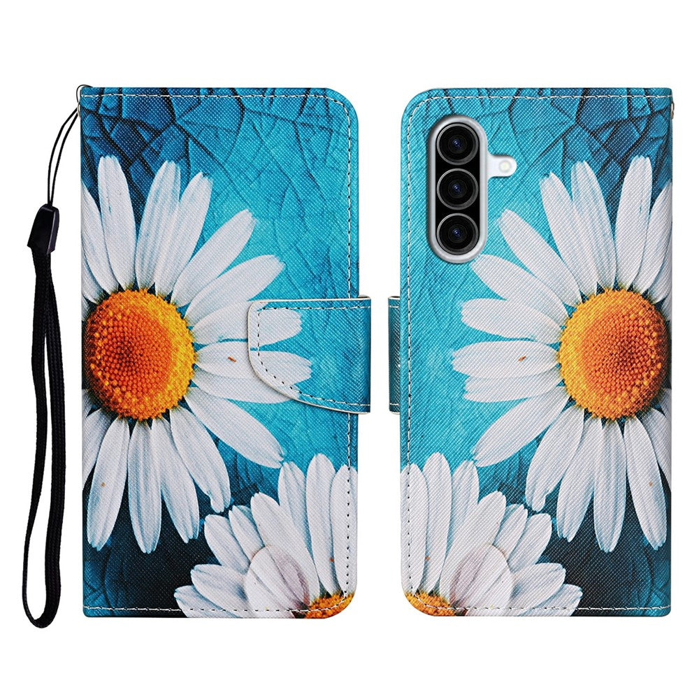 Galaxy A36 5G Wallet-Hülle – Musterdruck, mit Ständer & Riemen
