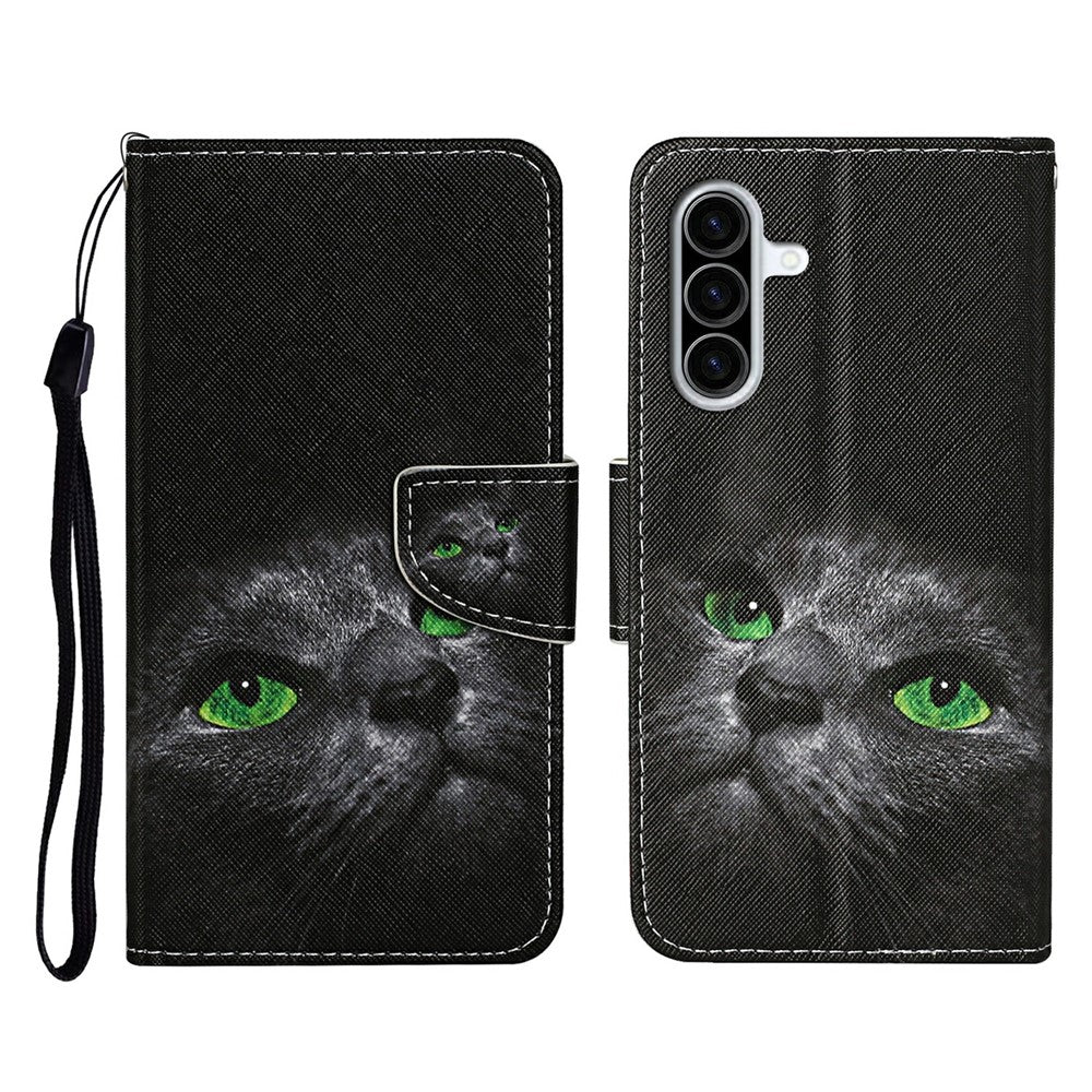 Galaxy A36 5G Wallet-Hülle – Musterdruck, mit Ständer & Riemen