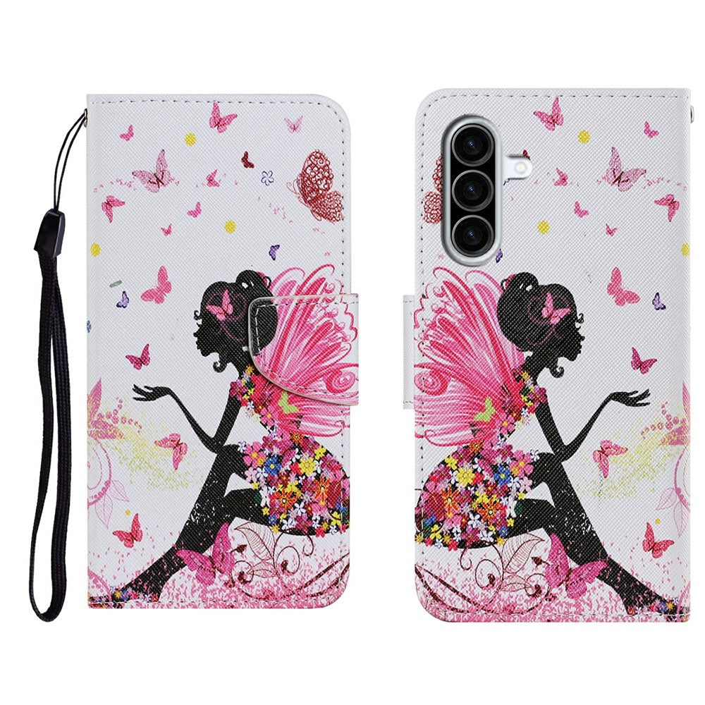 Galaxy A36 5G Wallet-Hülle – Musterdruck, mit Ständer & Riemen