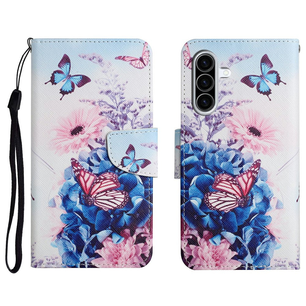 Galaxy A36 5G Wallet-Hülle – Musterdruck, mit Ständer & Riemen