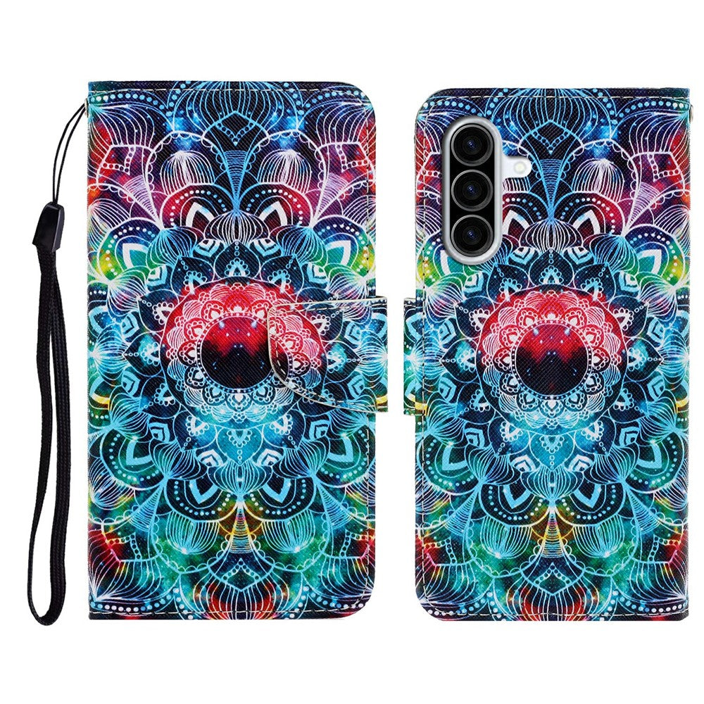 Galaxy A36 5G Wallet-Hülle – Musterdruck, mit Ständer & Riemen
