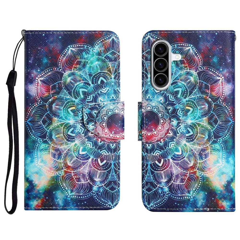 Galaxy A36 5G Wallet-Hülle – Musterdruck, mit Ständer & Riemen