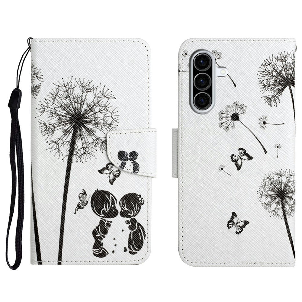Galaxy A36 5G Wallet-Hülle – Musterdruck, mit Ständer & Riemen