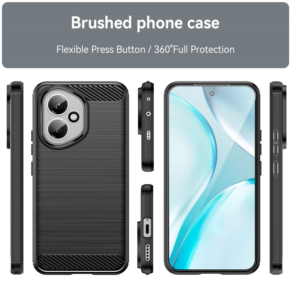 For Honor 400 5G (Global) Case Protective Phone Cover Carbon Fiber Texture Brushed
