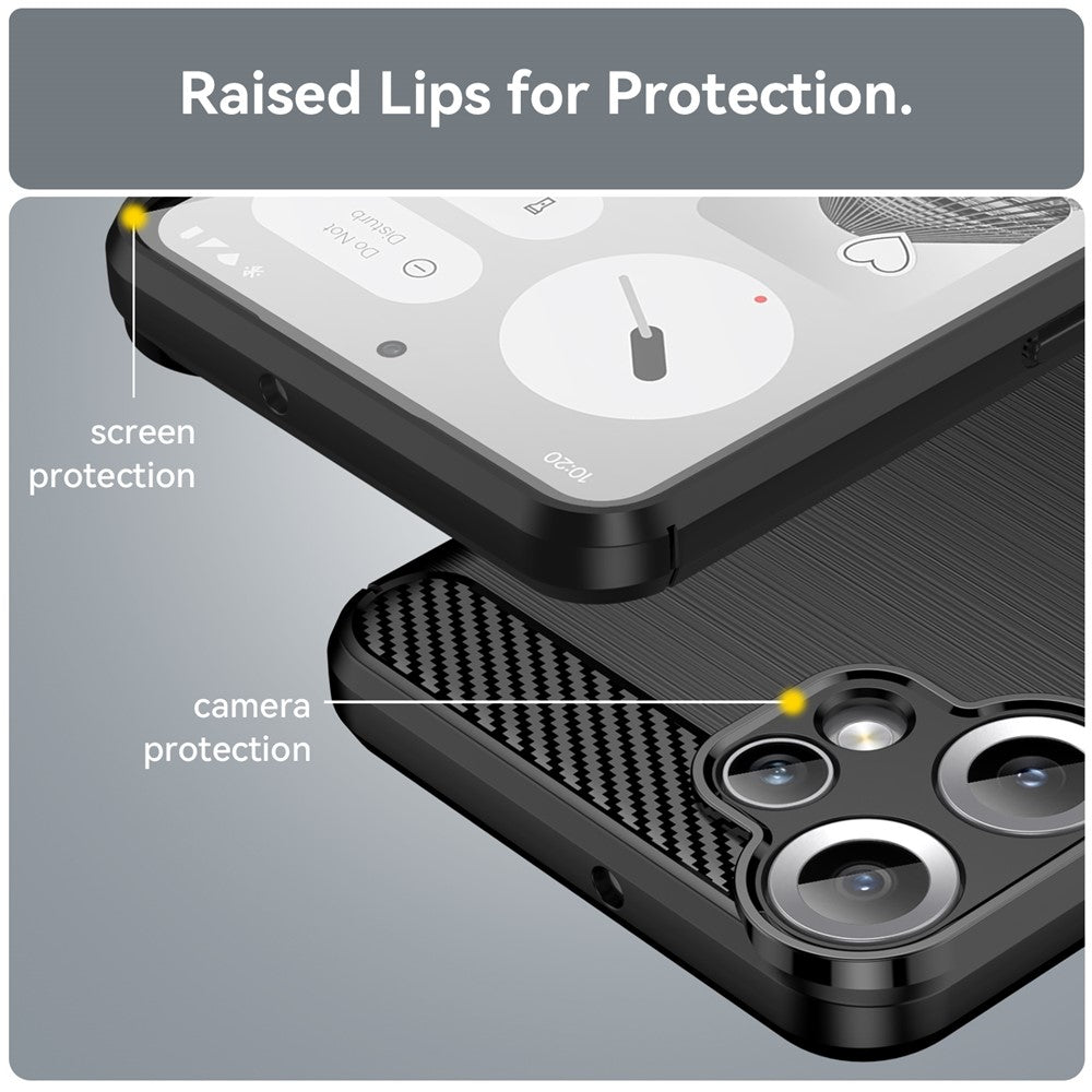 For Nothing CMF Phone 2 Pro Case Protective Phone Cover Carbon Fiber Texture Brushed