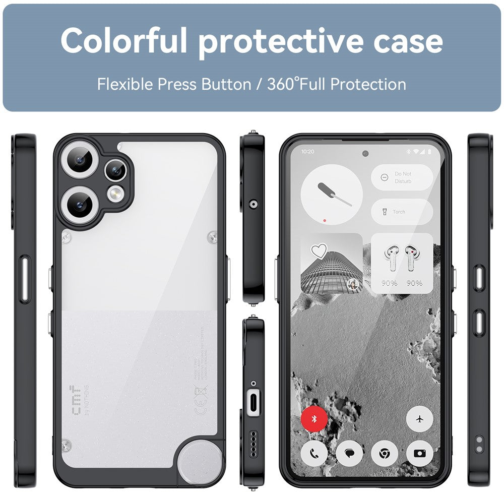 Nothing CMF Phone 2 Pro Transparente Handyhülle – Stoßfeste Rückseite, aus TPU & Acryl
