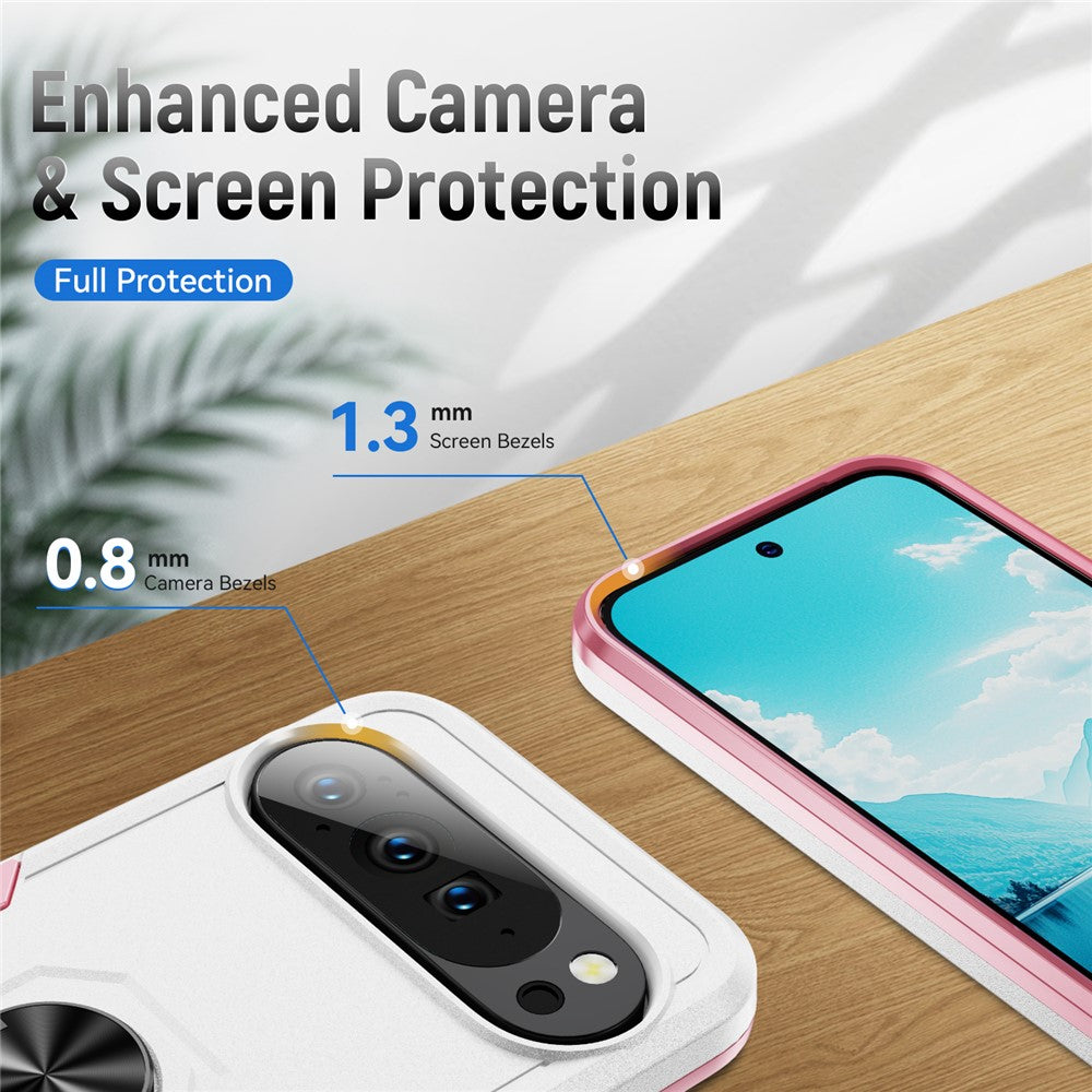 Pixel 10 / 10 Pro Schutzhülle – mit 360° Ring-Ständer & Militärschutz
