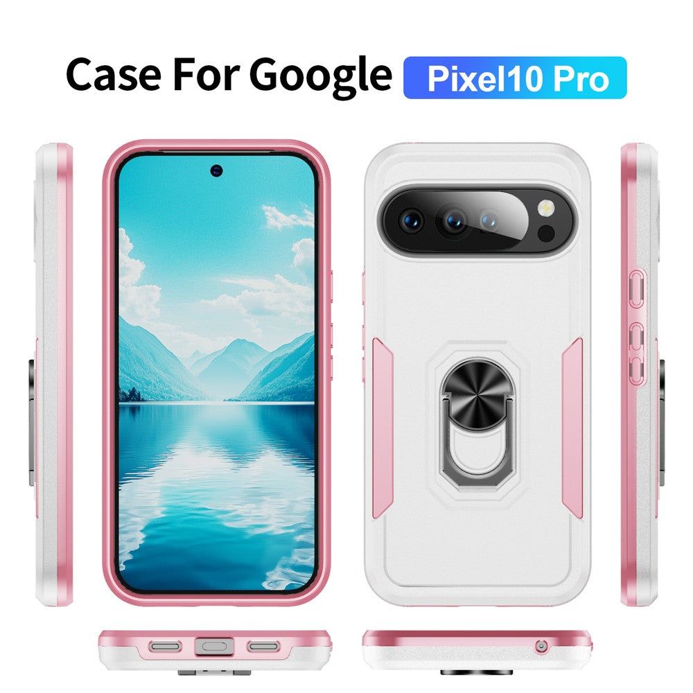 Pixel 10 / 10 Pro Schutzhülle – mit 360° Ring-Ständer & Militärschutz
