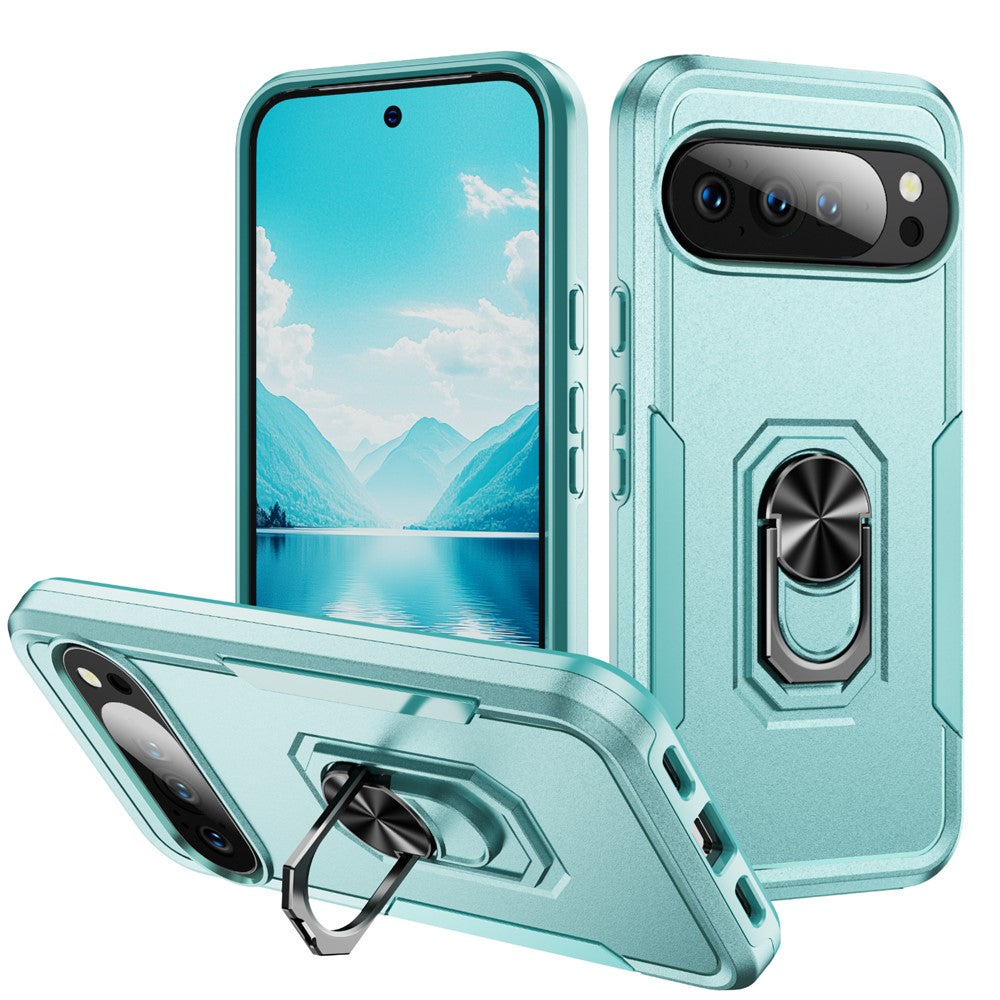 Pixel 10 / 10 Pro Schutzhülle – mit 360° Ring-Ständer & Militärschutz