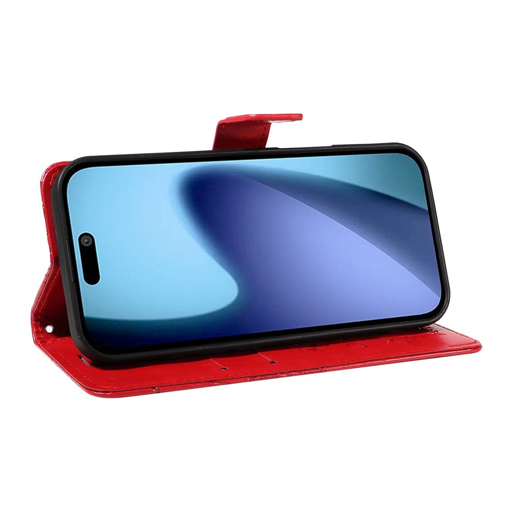 iPhone Air Wallet-Hülle – Schmetterling Aufgedruckt & Mit Ständer und Riemen