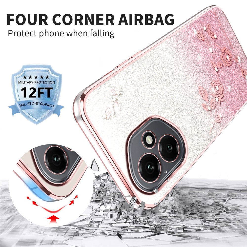 KADEM For Honor 400 5G (Global) Case Flower TPU Flexible Gradient Phone Cover