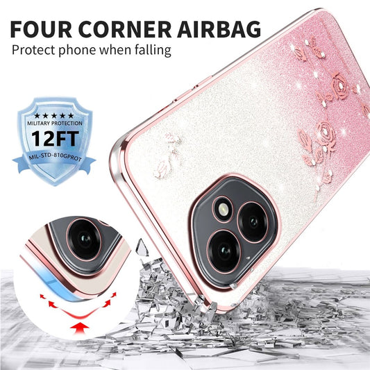 Honor 400 5G (Global) Handyhülle – KADEM Flower TPU Flexible Farbverlaufs