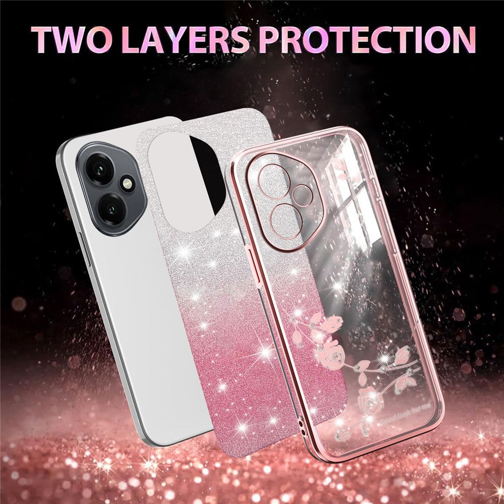 KADEM For Honor 400 5G (Global) Case Flower TPU Flexible Gradient Phone Cover