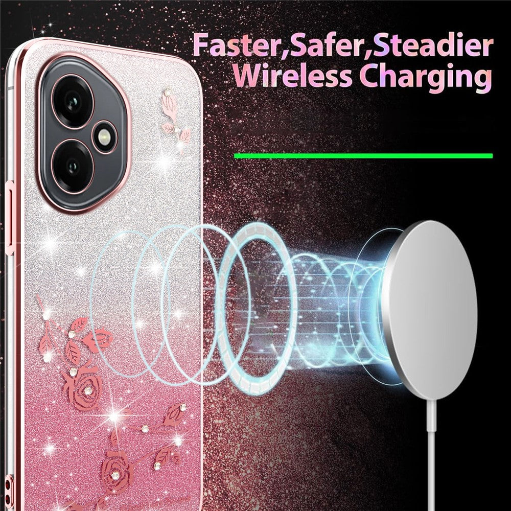 KADEM For Honor 400 5G (Global) Case Flower TPU Flexible Gradient Phone Cover