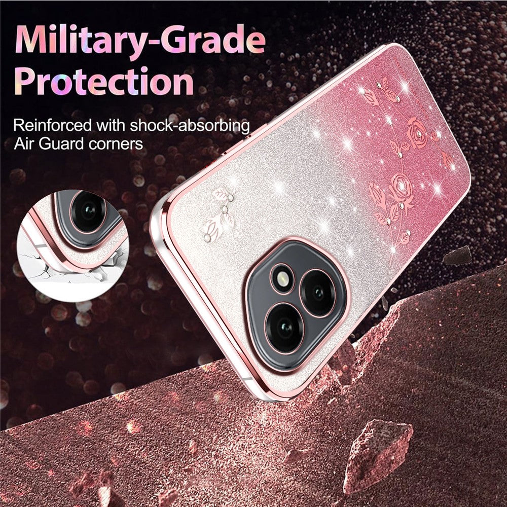 KADEM For Honor 400 5G (Global) Case Flower TPU Flexible Gradient Phone Cover