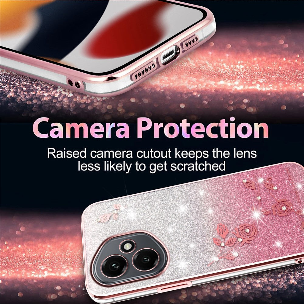 KADEM For Honor 400 5G (Global) Case Flower TPU Flexible Gradient Phone Cover