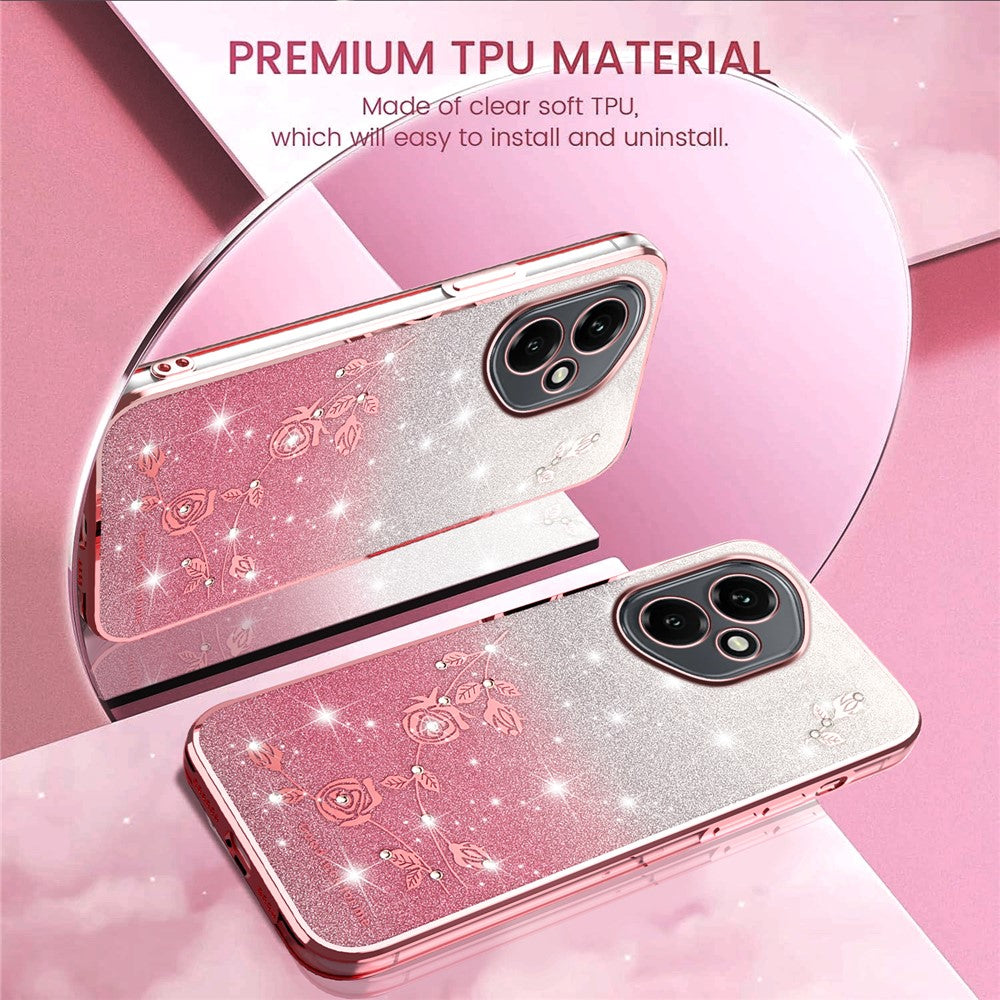 KADEM For Honor 400 5G (Global) Case Flower TPU Flexible Gradient Phone Cover