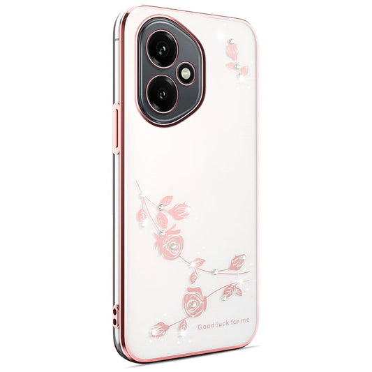 Honor 400 5G (Global) Handyhülle – KADEM Blumen-Strass-Dekor TPU
