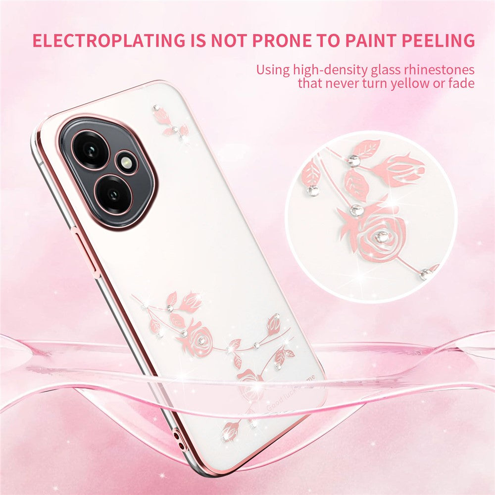 KADEM For Honor 400 5G (Global) Case Flower Rhinestone Decor TPU Phone Cover
