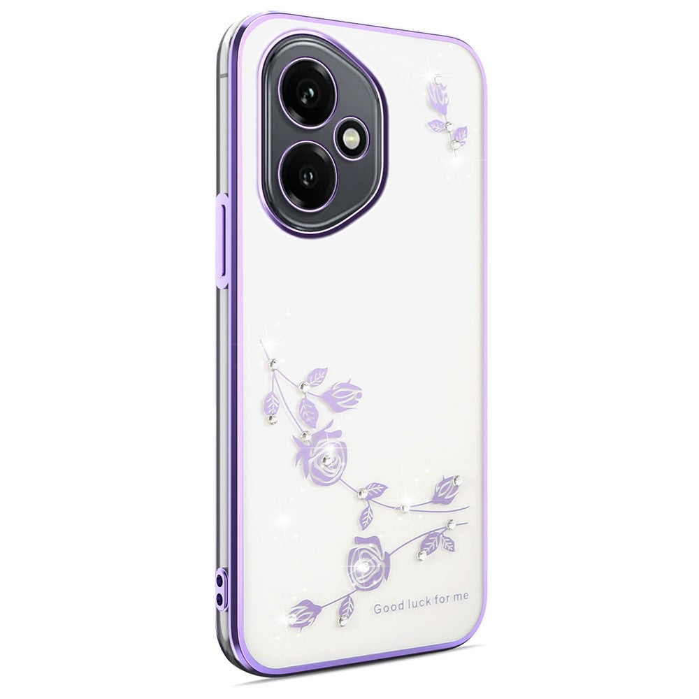 KADEM For Honor 400 5G (Global) Case Flower Rhinestone Decor TPU Phone Cover