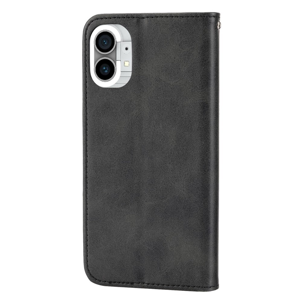 Nothing phone (1) 5G Wallet-Handyhülle – Rautenmuster, Kalbsleder-PU-Textur, Ständer, magnetischer Verschluss, mit Brieftasche & Tragegurt