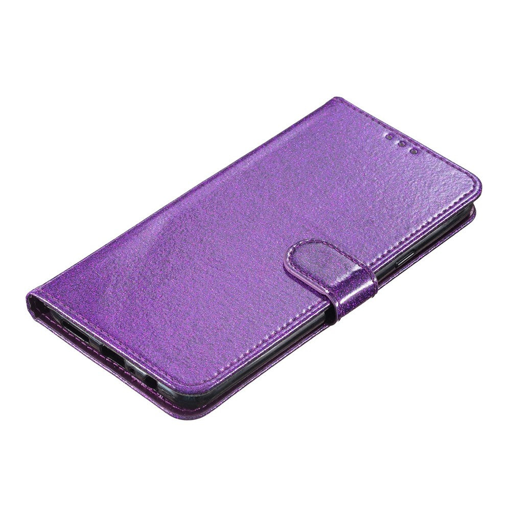 For Xiaomi Poco M7 Pro 5G Wallet Case Glitter Anti-Scratch Leather Stand Phone Cover with Strap