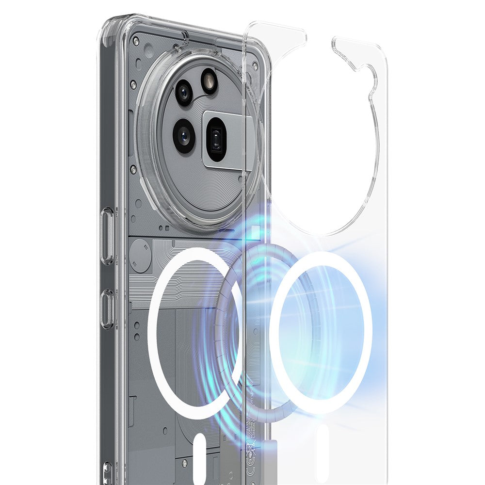 Nothing Phone (3a) Pro Transparente Handyhülle – Magnetisch, aus TPU- & Acryl-Rückseite