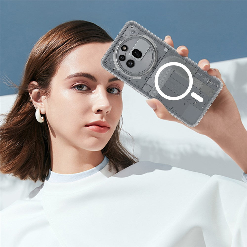 Nothing Phone (3a) Pro Transparente Handyhülle – Magnetisch, aus TPU- & Acryl-Rückseite