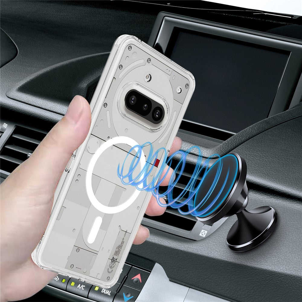 Nothing Phone (3a) Transparente Handyhülle – Magnetisch, aus TPU- & Acryl-Rückseite