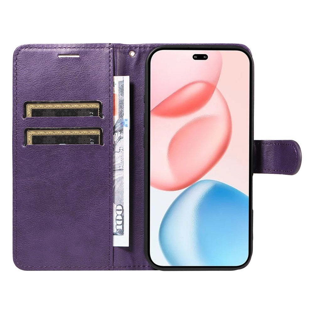 For Honor 400 Pro 5G (Global) Leather Wallet Case with Strap Solid Color Phone Stand Cover
