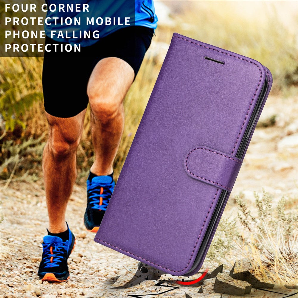 For Honor 400 5G (Global) Leather Wallet Case with Strap Solid Color Phone Stand Cover