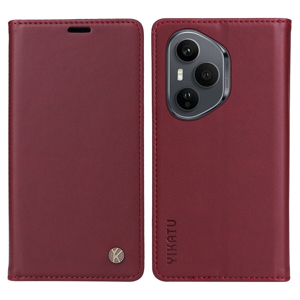 YIKATU For Honor 400 Pro 5G (Global) Phone Cases  Magnetic Closure PU Leather Mobile Cover