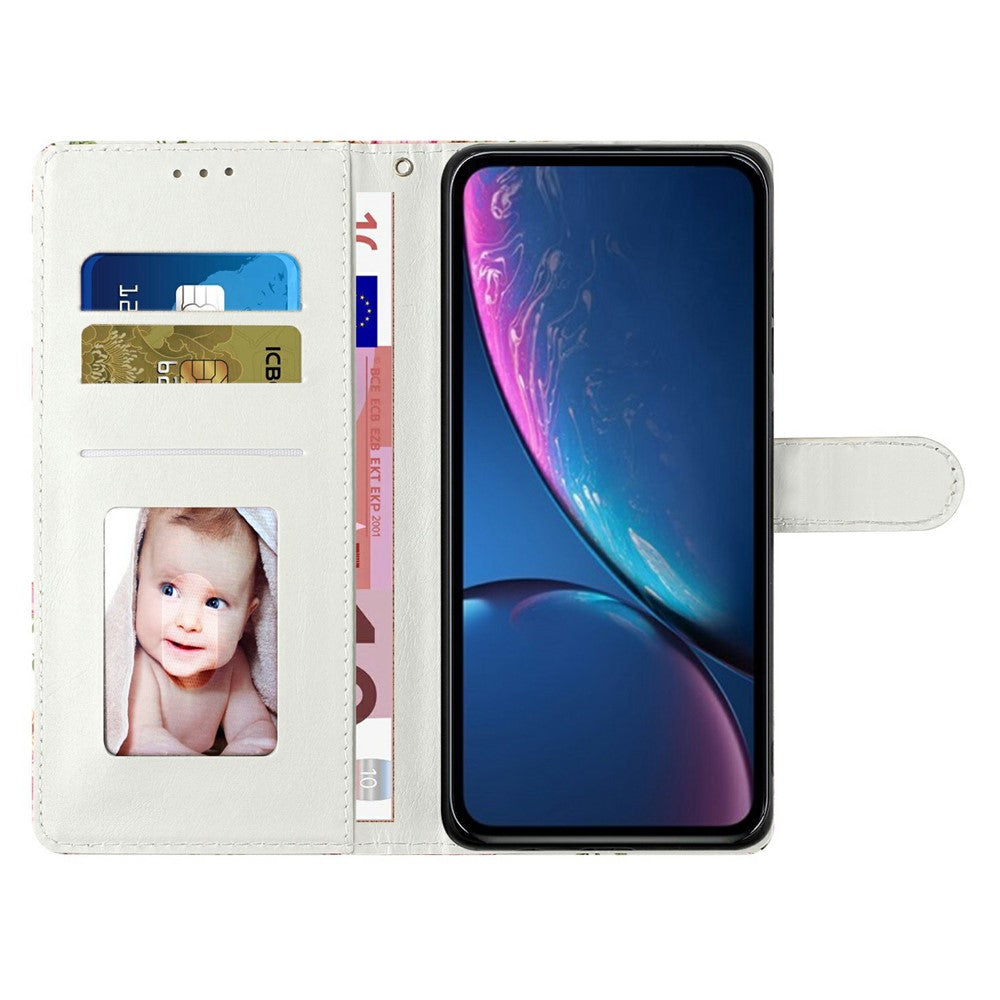 For Xiaomi Poco M7 Pro 5G Wallet Case PU Leather Pattern Printing Stand Phone Cover with Strap