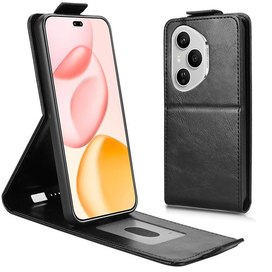 Honor 400 Pro 5G (Global) Handyhülle – Standgehäuse mit Magnetverschluss, vertikales Flip-Leder-Handycover mit Kartenhalter