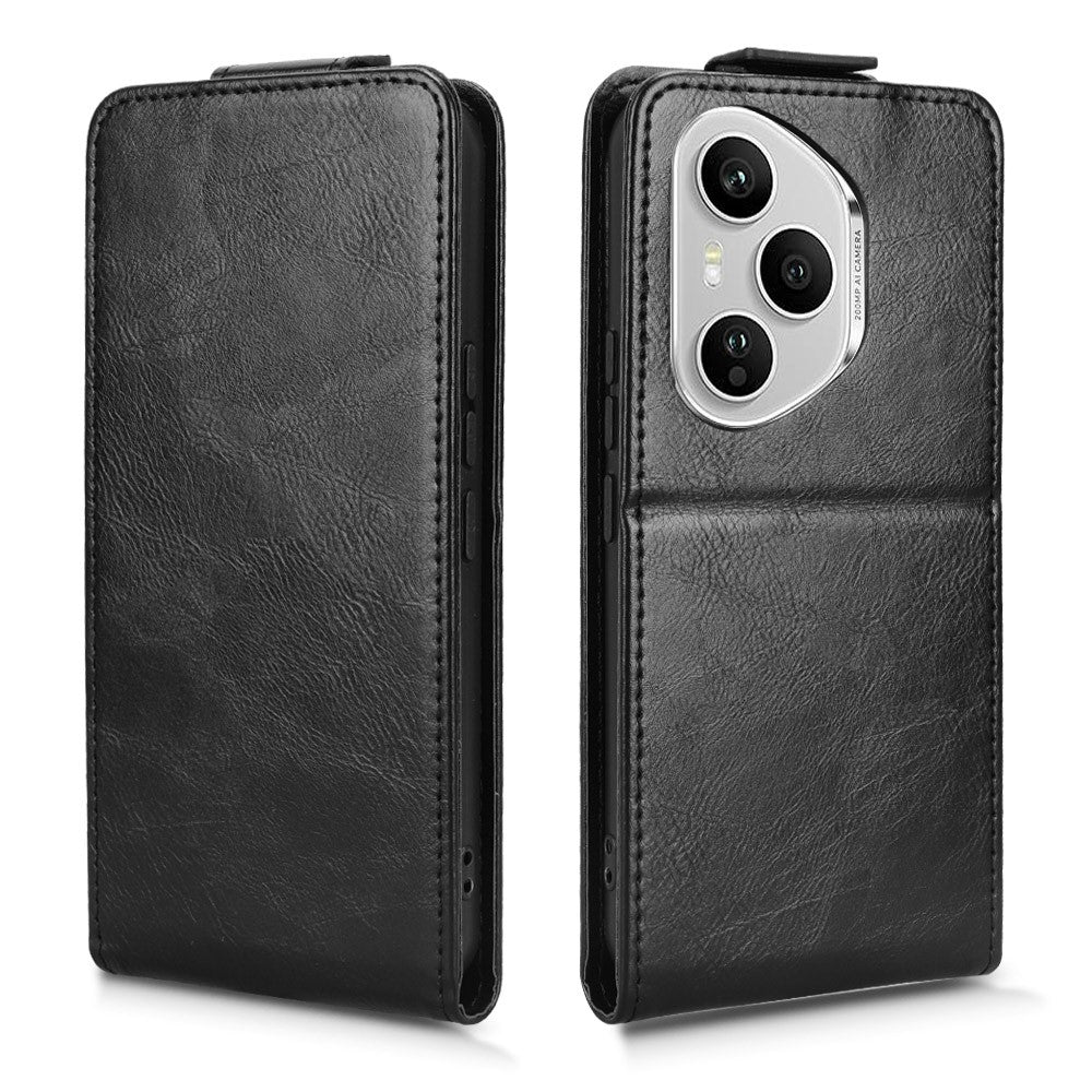 For Honor 400 Pro 5G (Global) Stand Case Magnetic Clasp Vertical Flip Leather Phone Cover with Card Holder