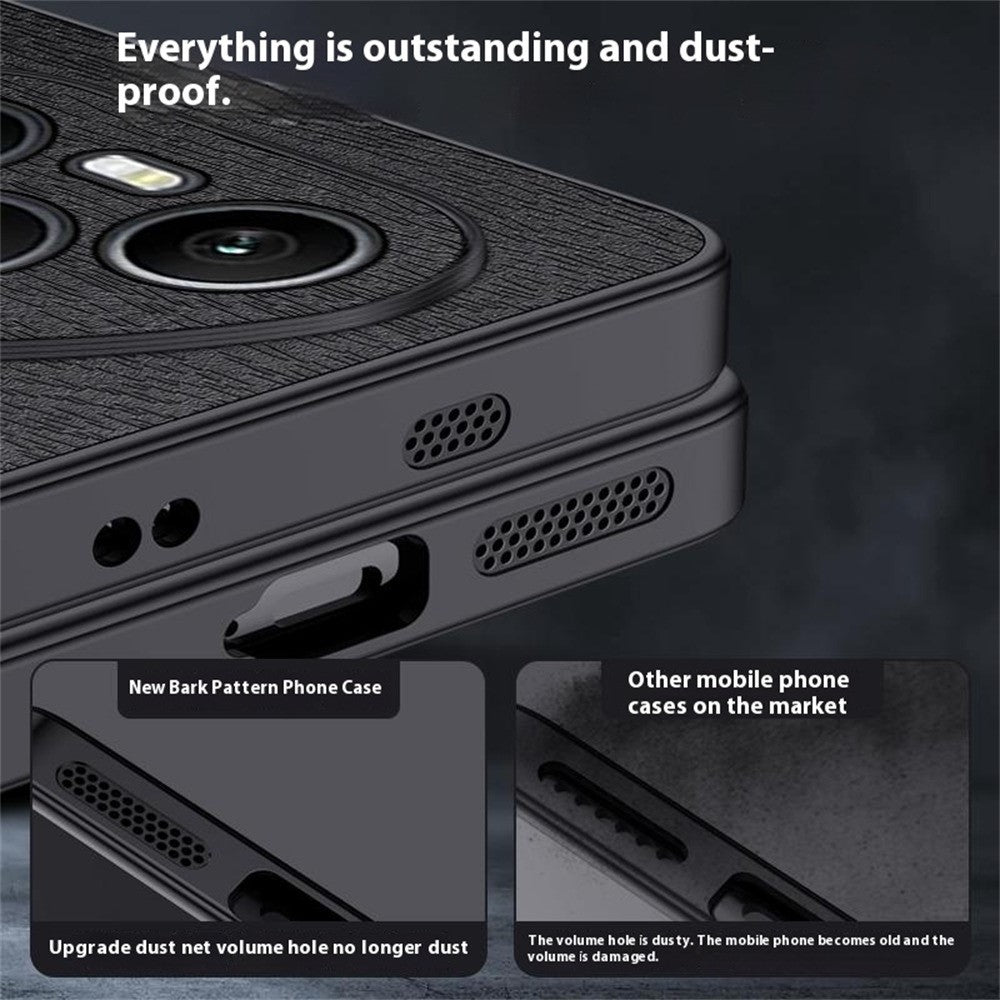 Honor 400 Pro 5G (Global) Handyhülle – Aus lederbeschichtetem PC+TPU, mit Holzmaserung