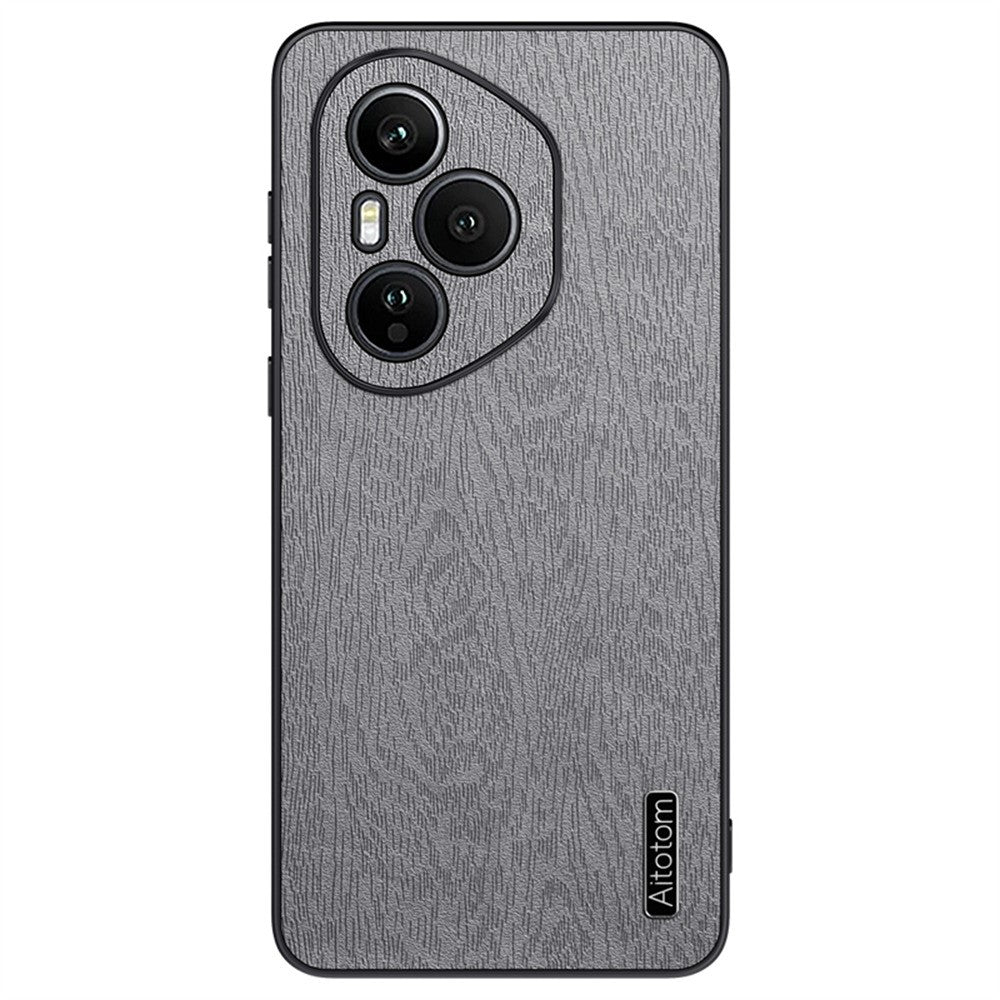 Honor 400 Pro 5G (Global) Handyhülle – Aus lederbeschichtetem PC+TPU, mit Holzmaserung