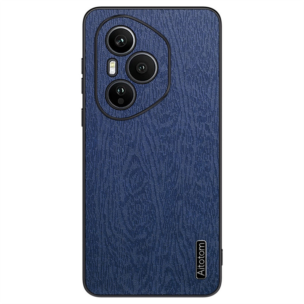 Honor 400 Pro 5G (Global) Handyhülle – Aus lederbeschichtetem PC+TPU, mit Holzmaserung