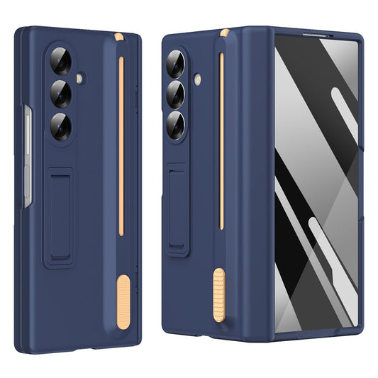 Galaxy Z Fold7 5G – Handyhülle aus Kunststoff und gehärtetem Glas, mit Ständer, mit Displayschutz, mit Stifthalter