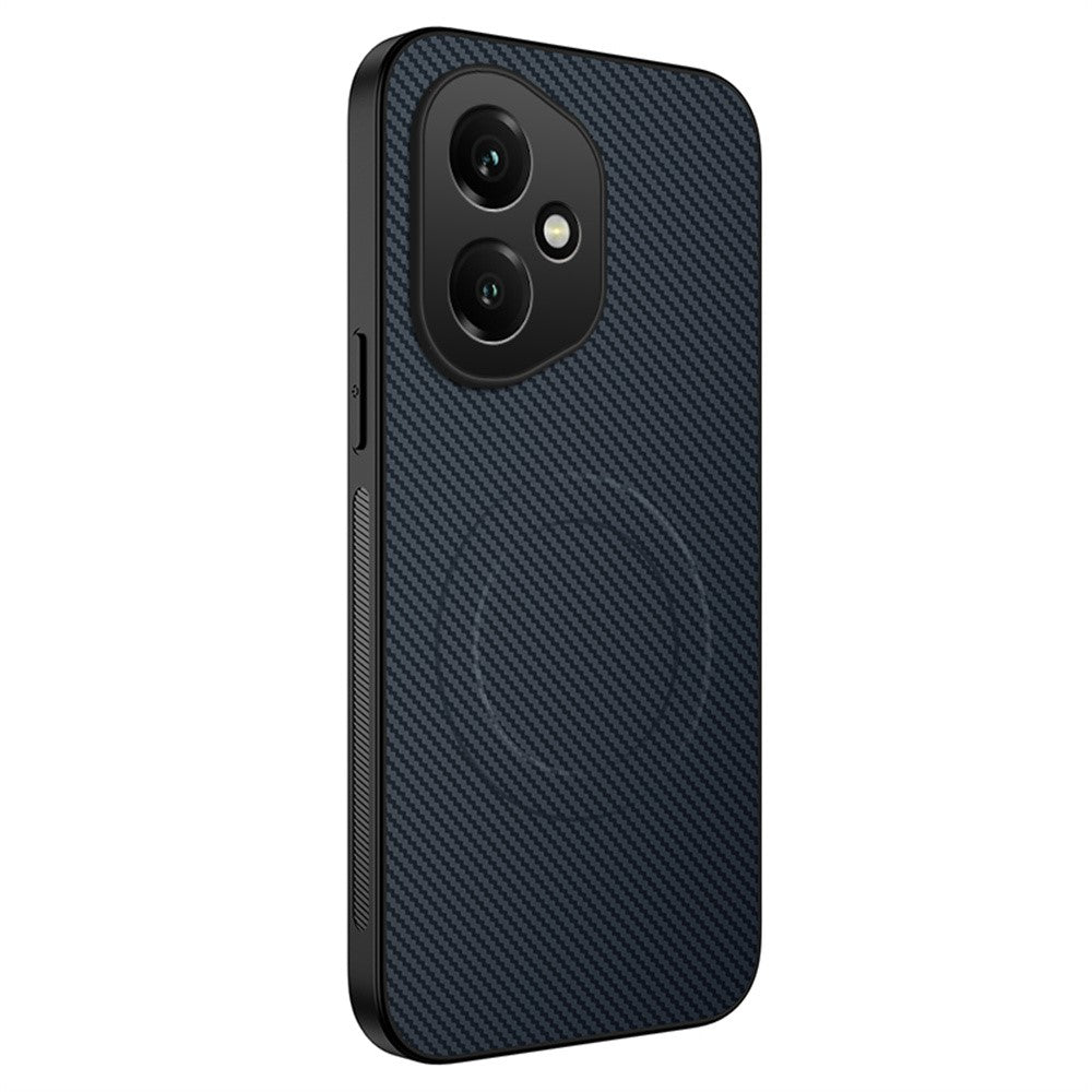 WANLONFENG TQ Series For Honor 400 5G (Global) Magnetic Case Carbon Fiber Texture PC TPU Phone Back Cover