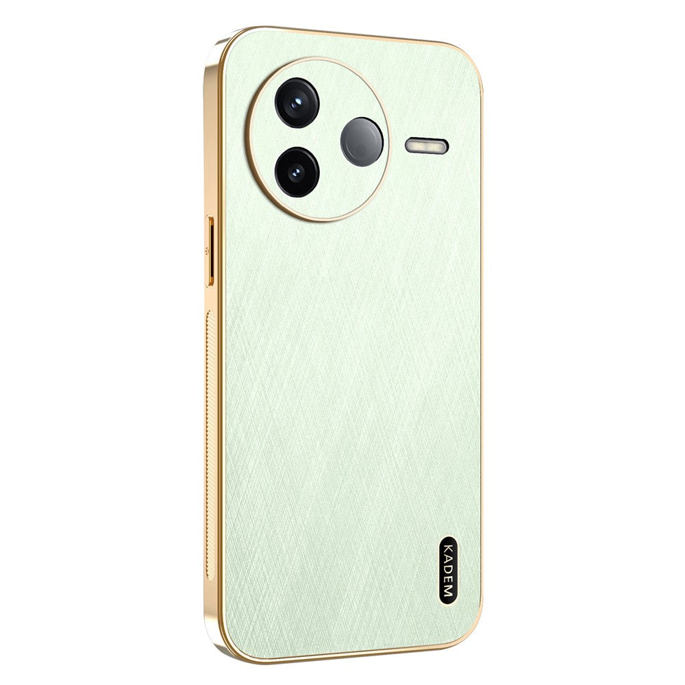 KADEM For Xiaomi Poco F7 Pro 5G / Redmi K80 5G Case Electroplating Silk Texture PU + TPU Phone Back Cover