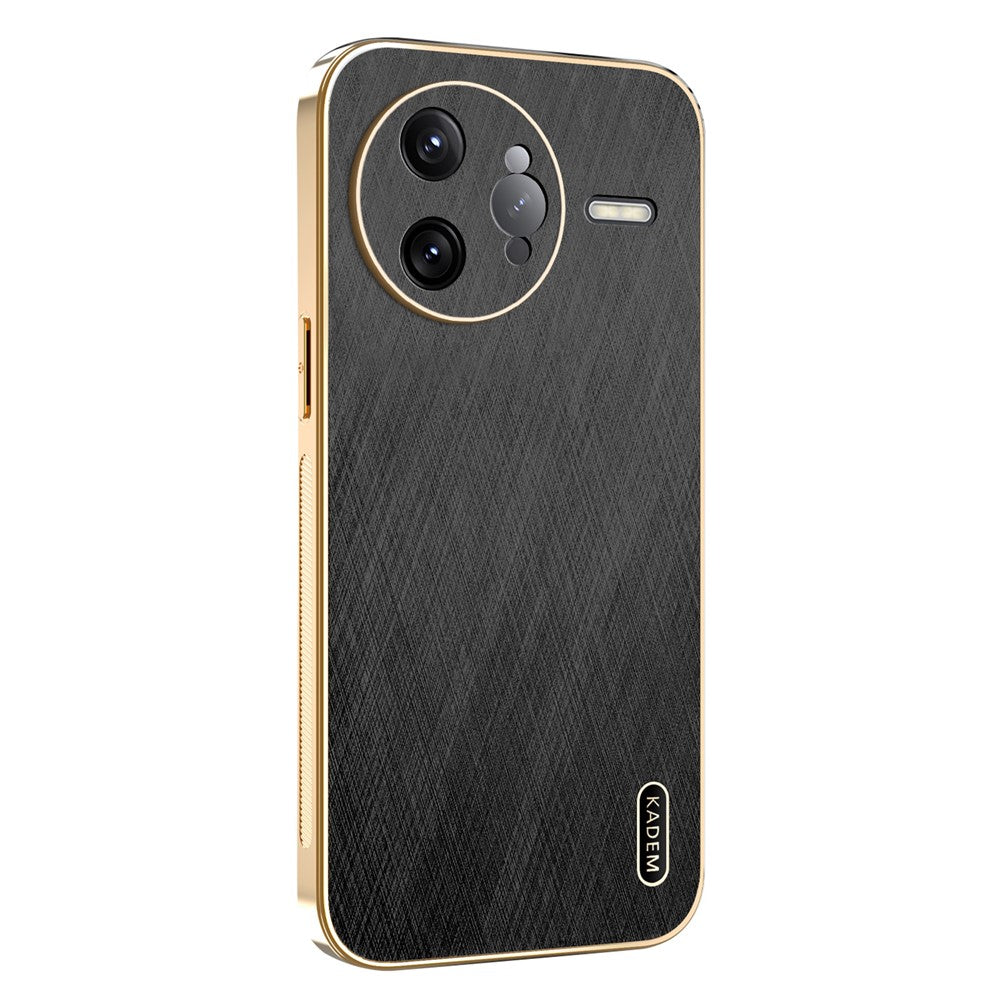 KADEM For Xiaomi Poco F7 Ultra 5G / Redmi K80 Pro 5G Case Electroplating Silk Texture PU + TPU Phone Back Cover