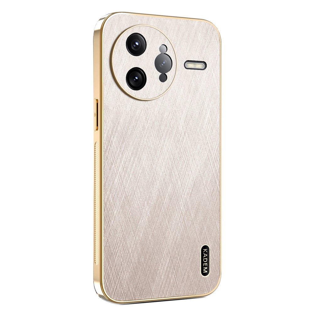 KADEM For Xiaomi Poco F7 Ultra 5G / Redmi K80 Pro 5G Case Electroplating Silk Texture PU + TPU Phone Back Cover