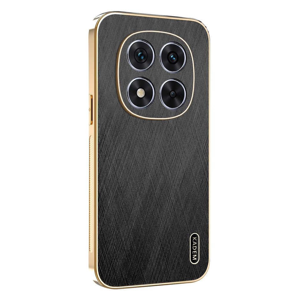 KADEM For Xiaomi Redmi Note 14 Pro 5G / Poco X7 5G Case Electroplating Silk Texture PU + TPU Phone Back Cover