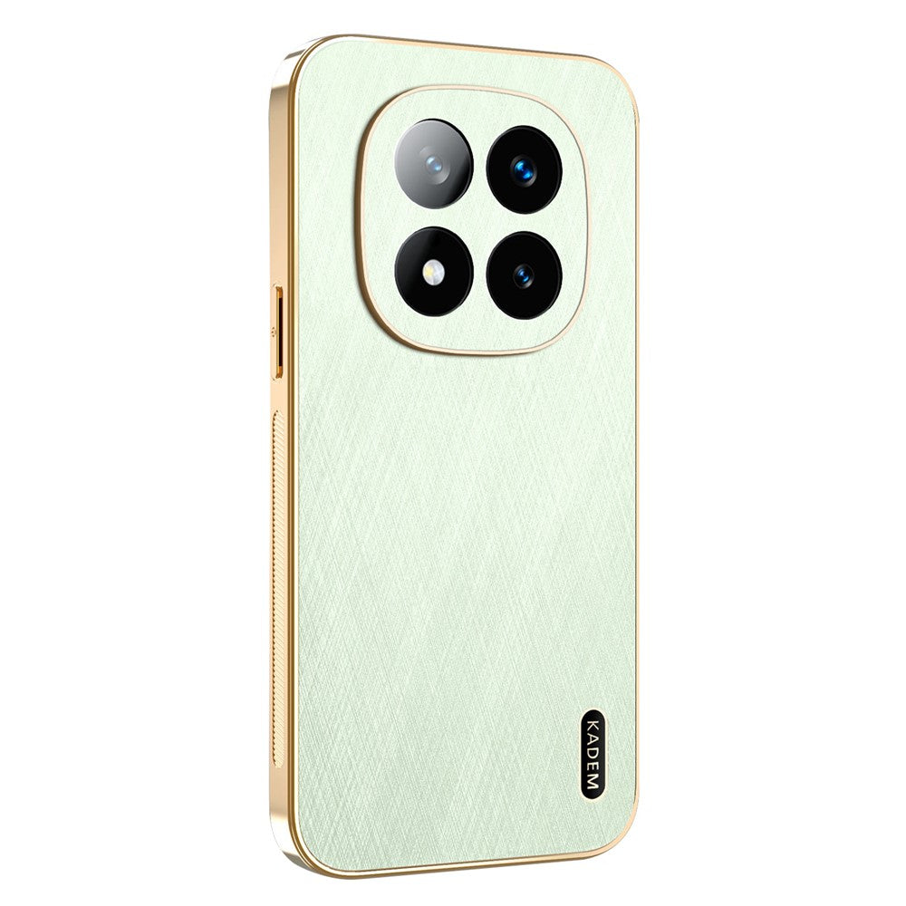 KADEM For Xiaomi Redmi Note 14 Pro+ 5G Case Electroplating Silk Texture PU + TPU Phone Back Cover