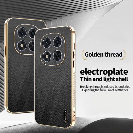 Xiaomi Redmi Note 14 Pro 4G Handyhülle – KADEM Gehäuse aus galvanisiertem Seidentextur-PU + TPU