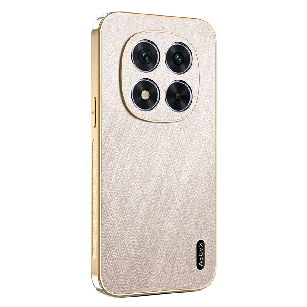 KADEM For Xiaomi Redmi Note 14 Pro 4G Case Electroplating Silk Texture PU + TPU Phone Back Cover
