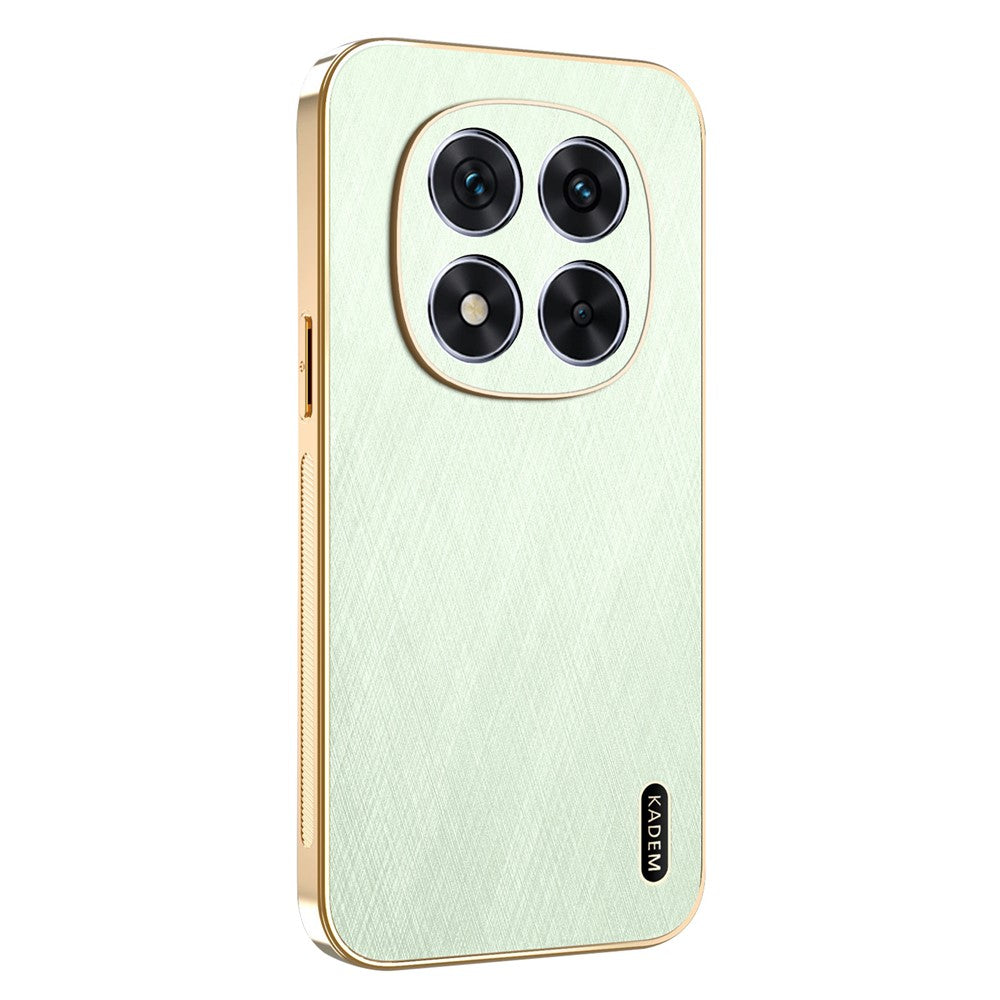 KADEM For Xiaomi Redmi Note 14 Pro 4G Case Electroplating Silk Texture PU + TPU Phone Back Cover