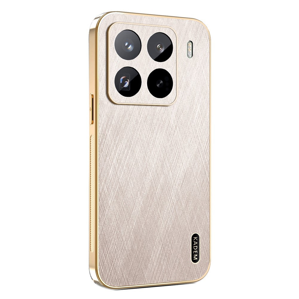 KADEM For Xiaomi 15 Pro Case Electroplating Silk Texture PU + TPU Phone Back Cover